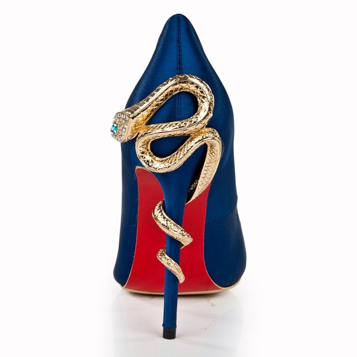 blue designer heels