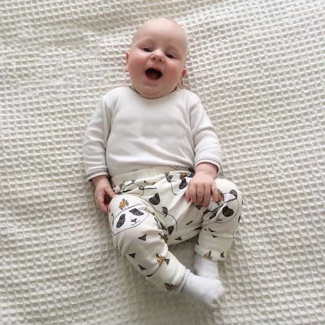 baby boy in leggings