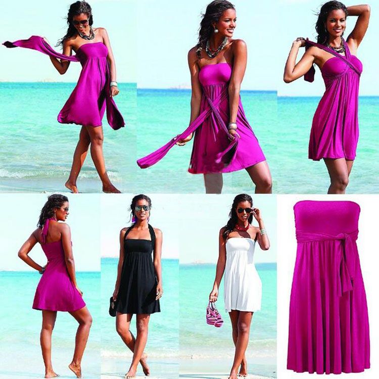 hot pink swim dress