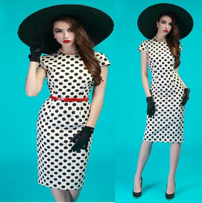 polka dot dress for work