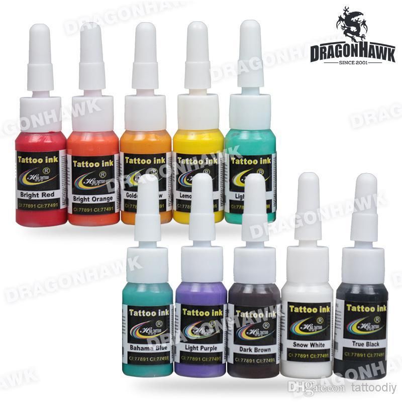 Tattoo ink sets supply 10 color kits 5mL Hao Tattoo free shipping with high quality SL123 Tattoo ink sets supply 10 color kits 5mL Hao Tattoo free shipping with high quality SL123