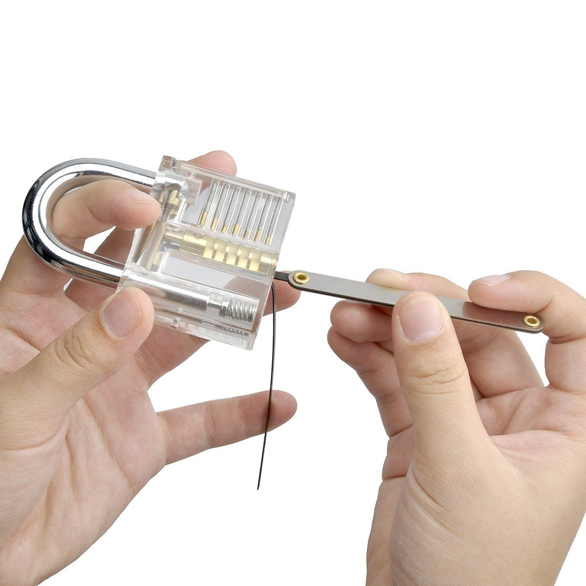 Lock Picks Set Professional Cutaway Padlock Practice Lock avec outils de serrurier pour Lock Pick Training Trainer Practice