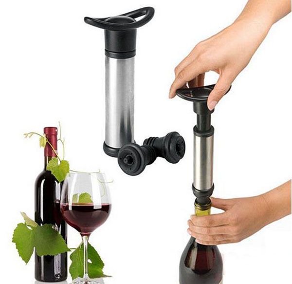 Red Wine Bottle Vacuum Pump Stoppers Sealing Preserver Saver LI 