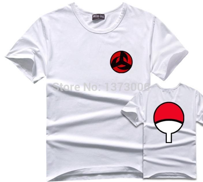 Sasuke T Shirt Men Tee Anime Naruto Uchiha Family Logo Sharingan Eye Symbol Cosplay T Shirts Akatsuki Itachi Tshirt Latest Designer T Shirts Coolest