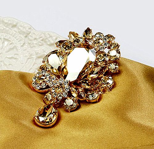 large gold brooch