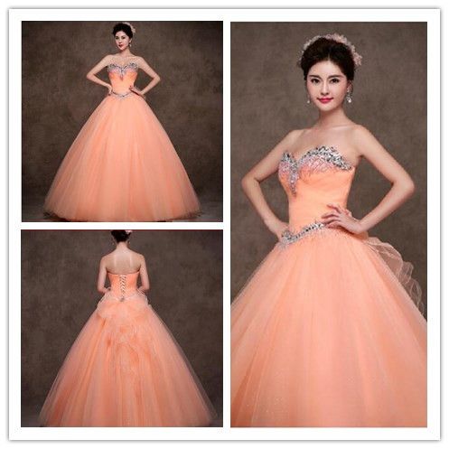 peach gown design