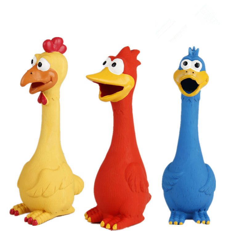 2021 Screaming Rubber Chicken Toy Lovely Pet Duck For Dogs Latex Squeak
