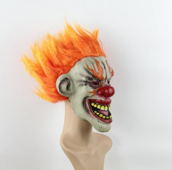 Joker Clown Costume Mask Creepy Evil Scary Halloween Clown Mask