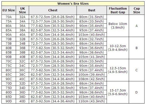 girls bra size