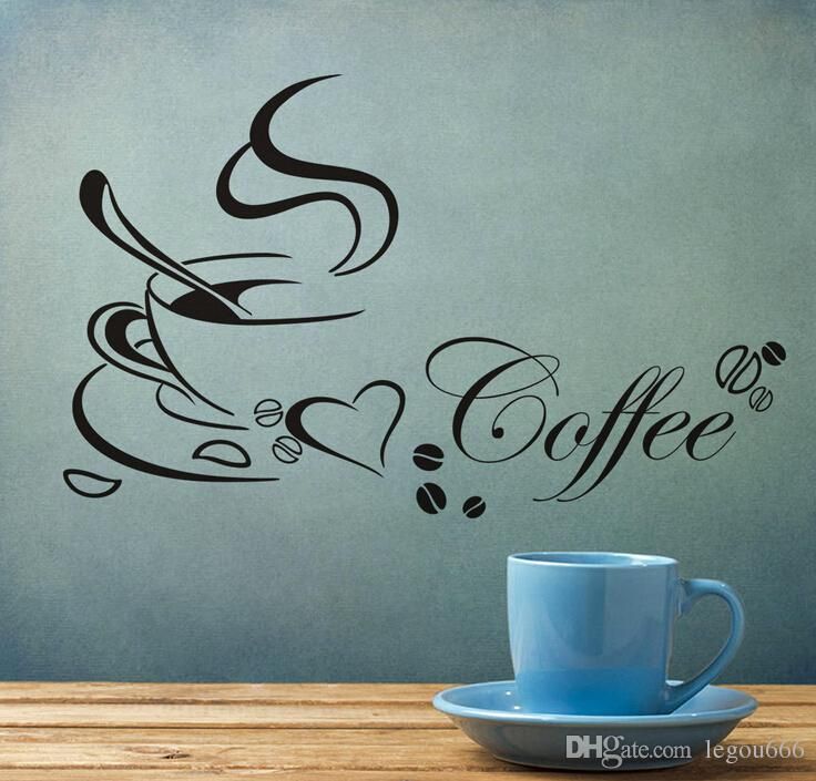 DIY Coffee Cup Wall Sticker Decal Vinyl Art Removable Home Decor Gift 14 Styles 