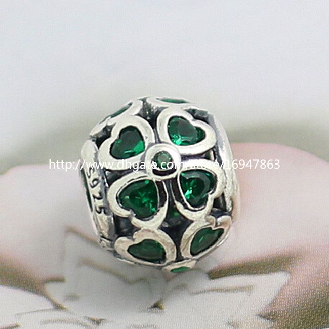 S925 Sterling Silver Lucky Clover Charm 