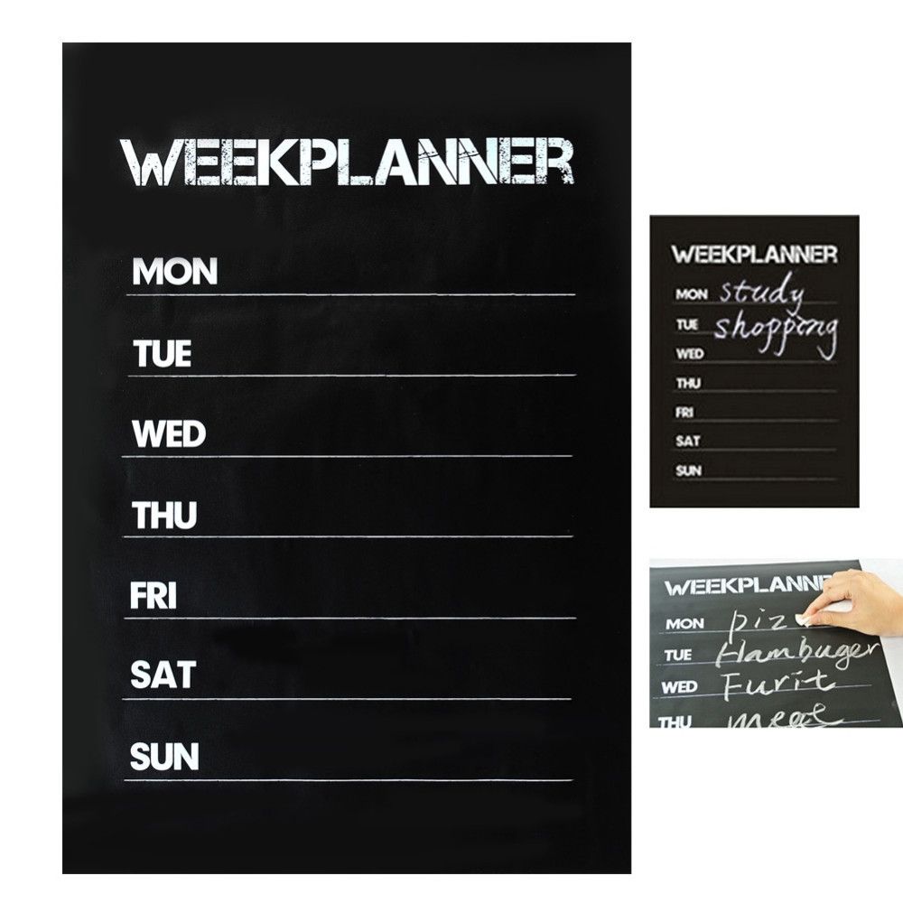 HOT Weekly Plan Planner Memo Chalk Board Blackboard Wall Sticker Decal