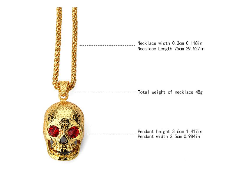 satin al 18 k altin iskelet hip hop kolye kolye yakut goz erkek kolye adam toptan icin en iyi hediye tl65 01 dhgate comda