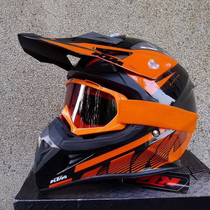 KTM Cross Country Motorcycle Helmet Off 
