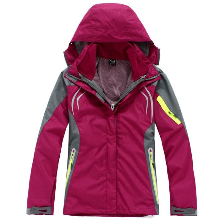 2014 Winter Warm Women Skiing Jackets Snowboarding Female Outdoor Double Layer 2in1 Waterproof