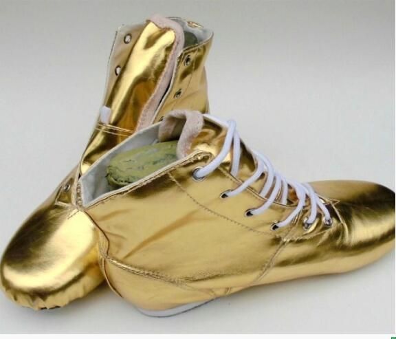 gold dance boots
