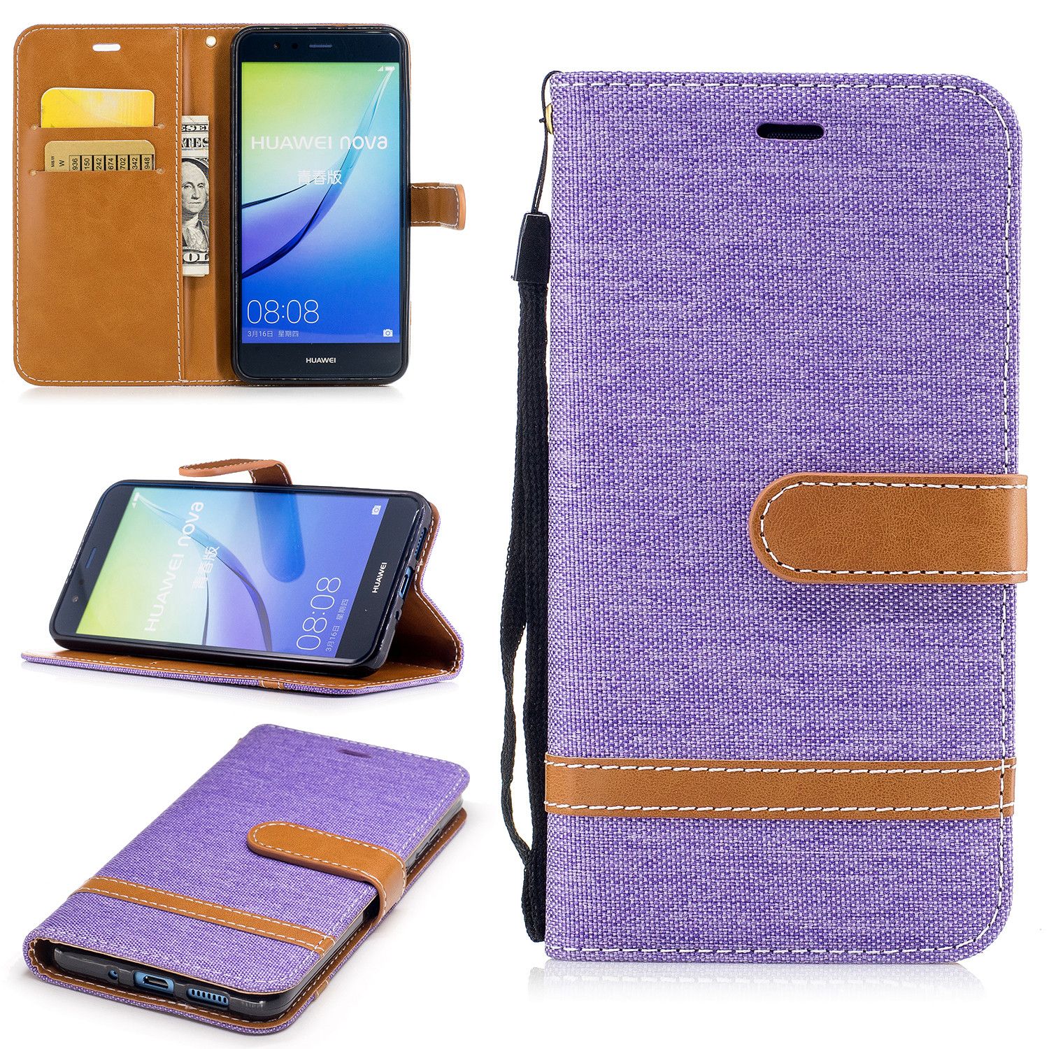 Denim Case For Huawei P10 Lite Was Lx1 Was Lx2 Was Lx3 Was Lx1a Was Lx2j Flip Phone Leather Cover For Huawei P 10 Lite Was Lx1 Lx2 Phone Cover Customized Phone