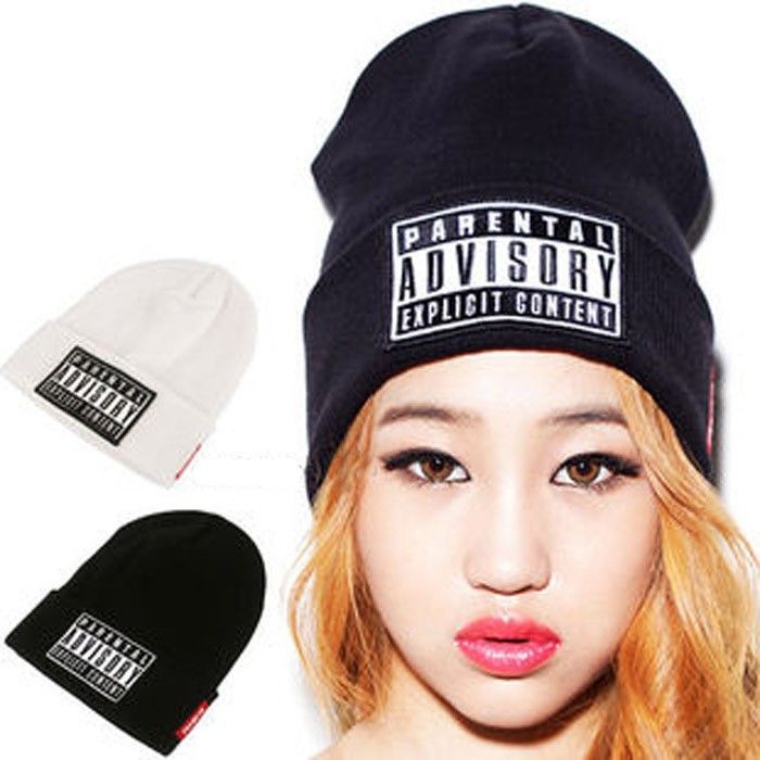 parental advisory beanie hat