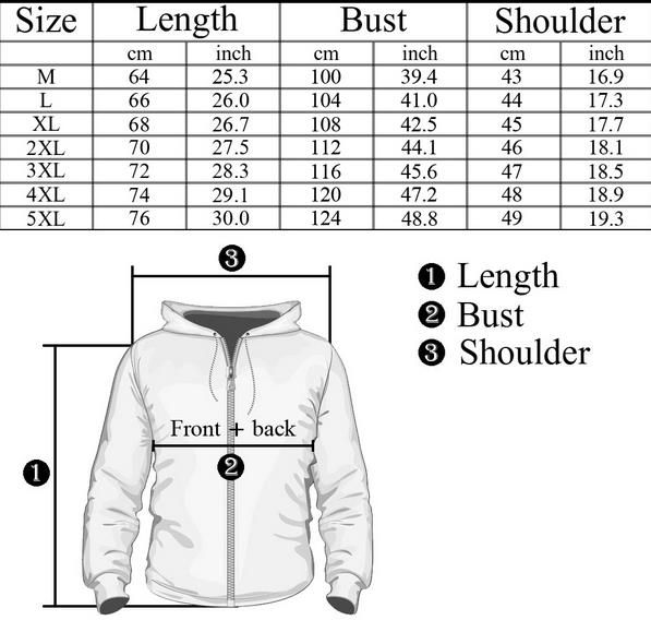 American Hoodie Size Chart