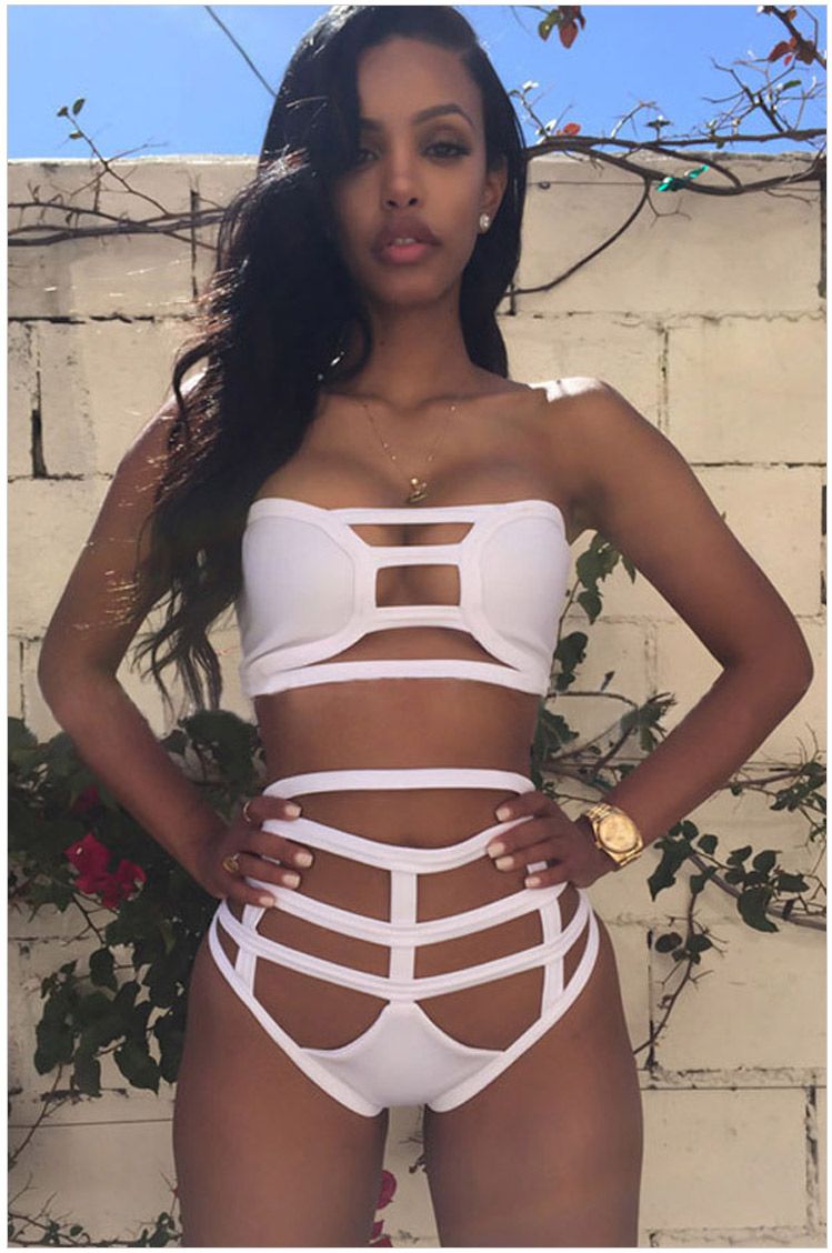 bandage high waist bikini