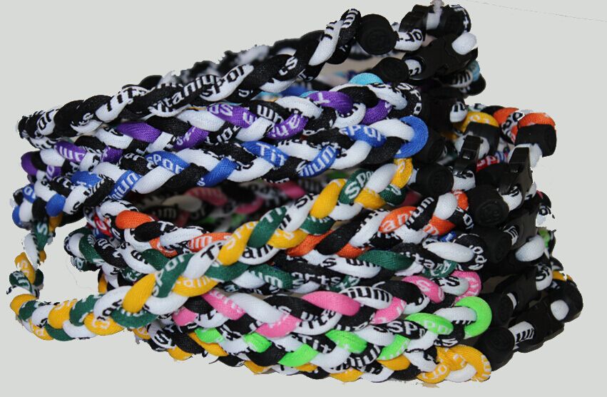 Sbeauty 18 Assorted 3 Rope Tornado Sports Titanium Necklaces Package of 10
