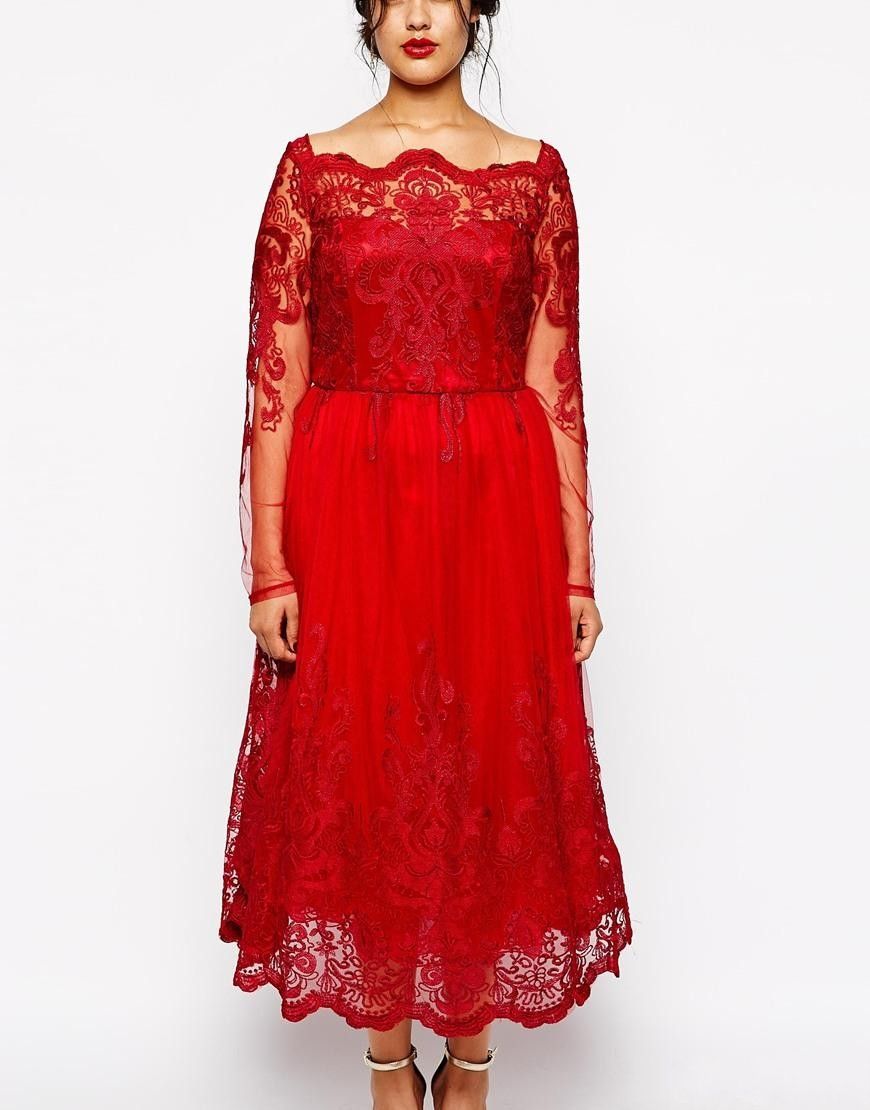 robe classique rouge