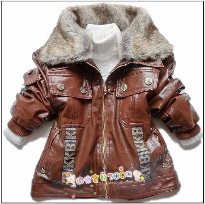 baby boy faux leather jacket