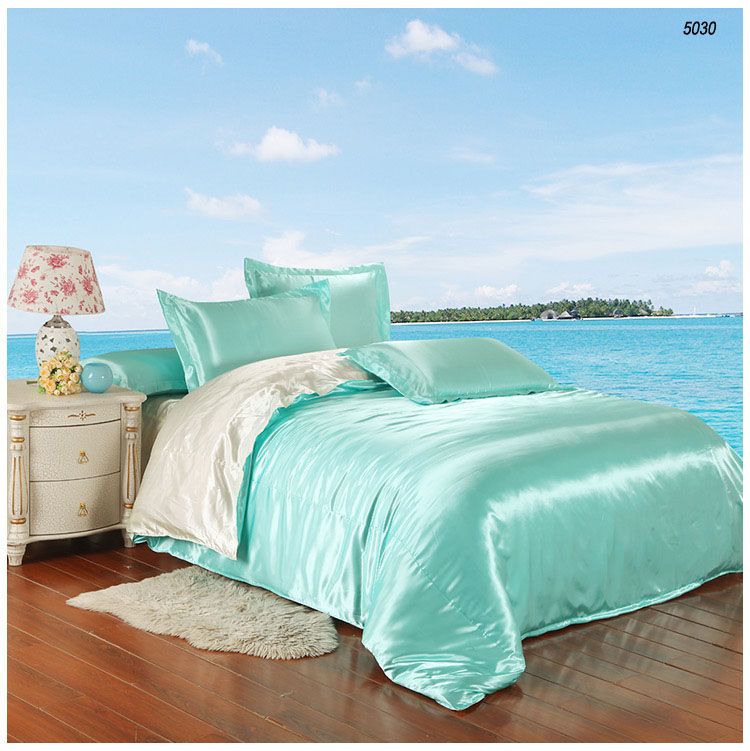 Smooth Satin Silk Bedding Sets Artificial Silk Bed Linen Silk