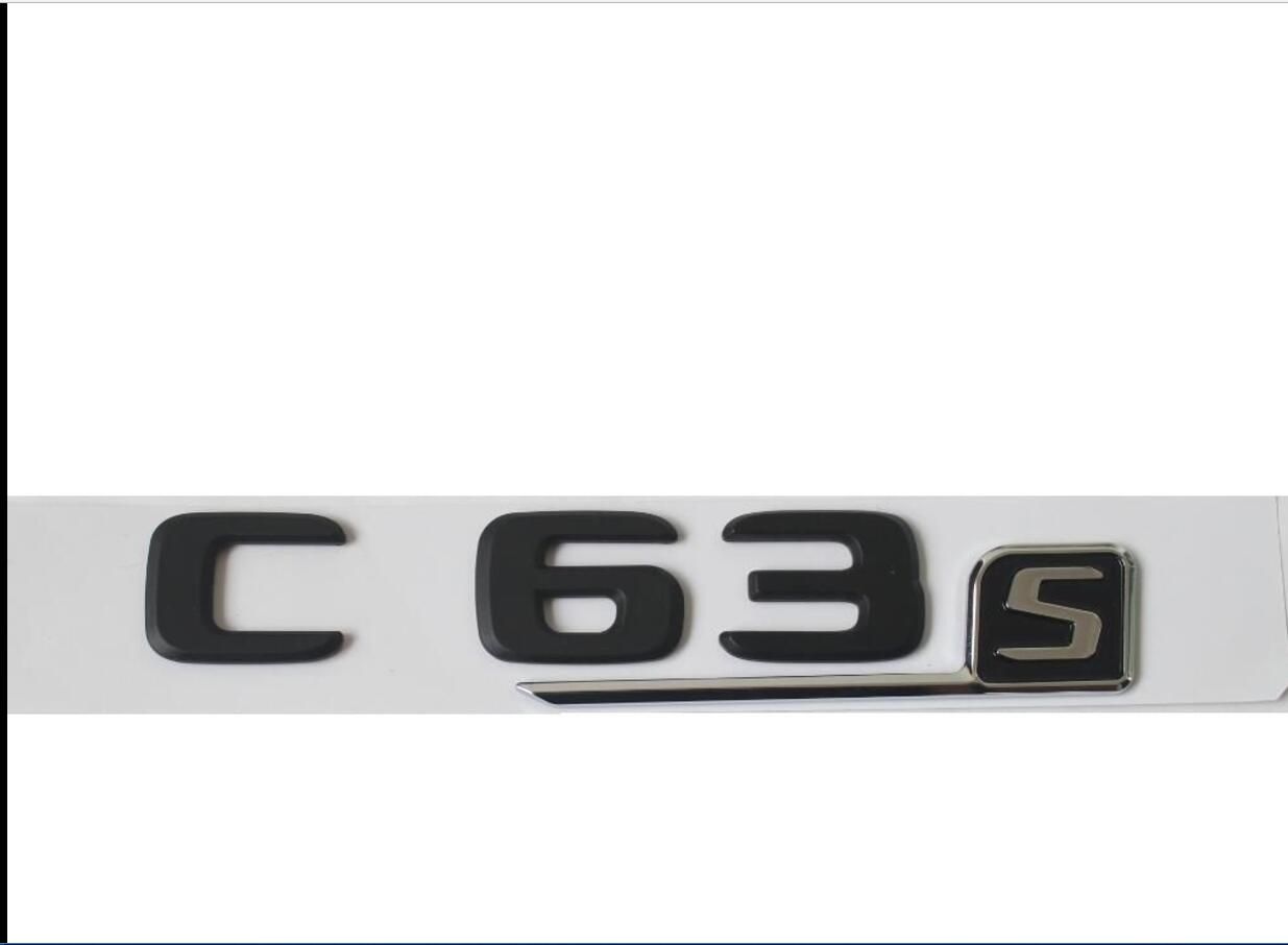 Chrome C63s Trunk Letters Emblem Emblems Badge for Mercedes Benz C63 S AMG