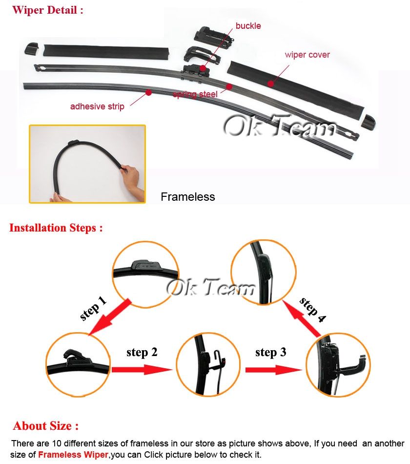 2021 Windshield Wipers 14 26 Inch Car Flat Upgrade Frameless