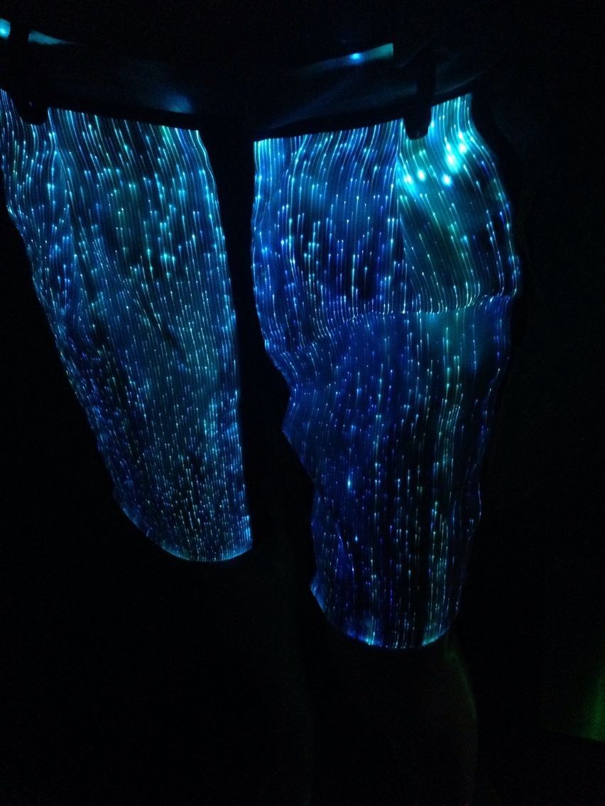 Mens Fashion Fiber Optic Pants Light Up 