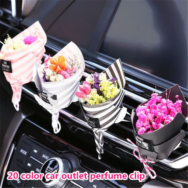2021 Wholesale Dried Flower Car Air Freshener Car Perfume Clip Car