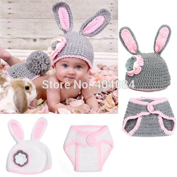 satin al perakende 3 renk cekme sevimli bebek tavsan sapka el orgusu trompet yeni dogan fotografcilik props yun cap sapkali pantolon ile birak