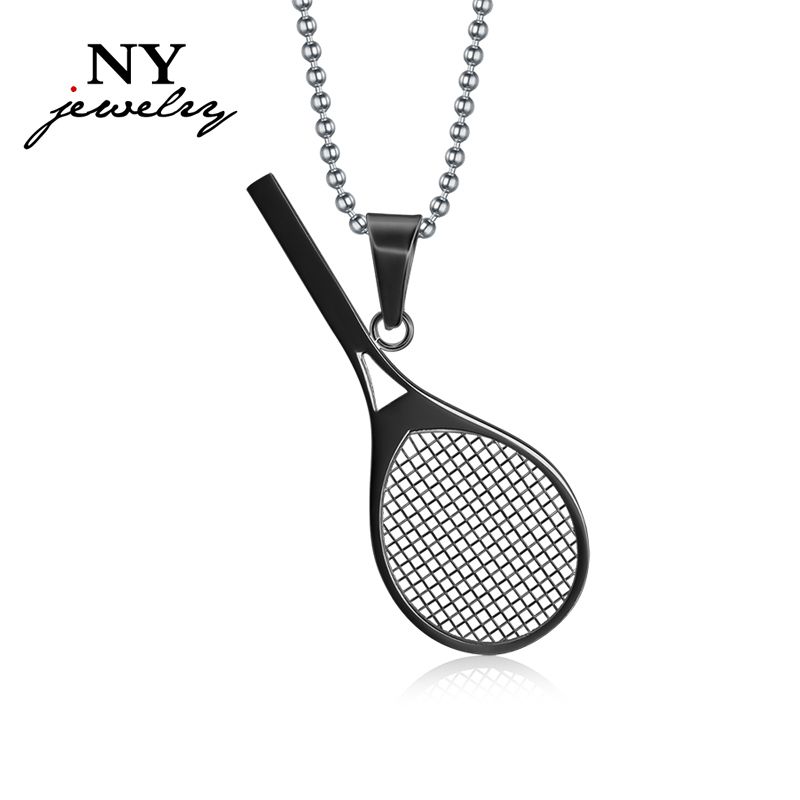 Wholesale Cute Tennis Racket Necklace & Pendant Sport Jewelry Stainless