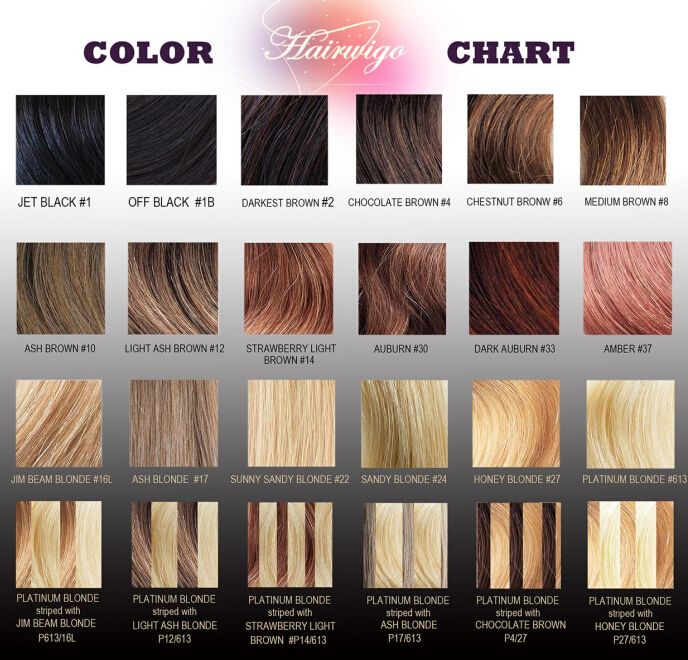 G2 Hair Color Chart