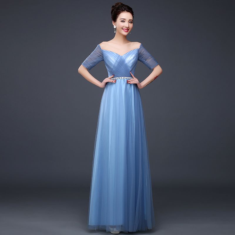 New Arrival Elegant Long Tulle Evening Dresses Party Evening Gowns Half ...