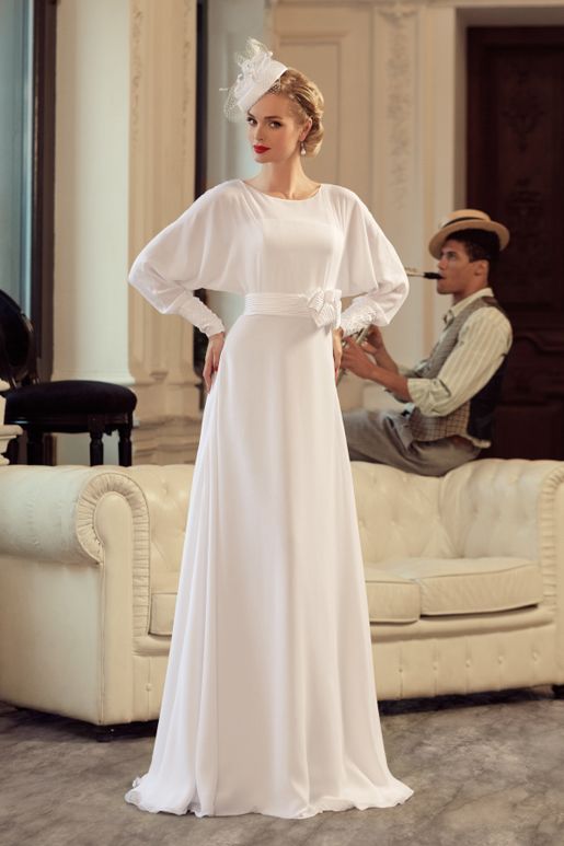 Relaxed a line wedding dress Outlet