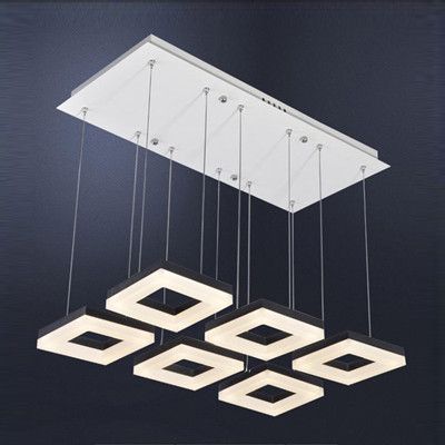 High Power Contemporary Led Strip Art Pendant Lights For Reading