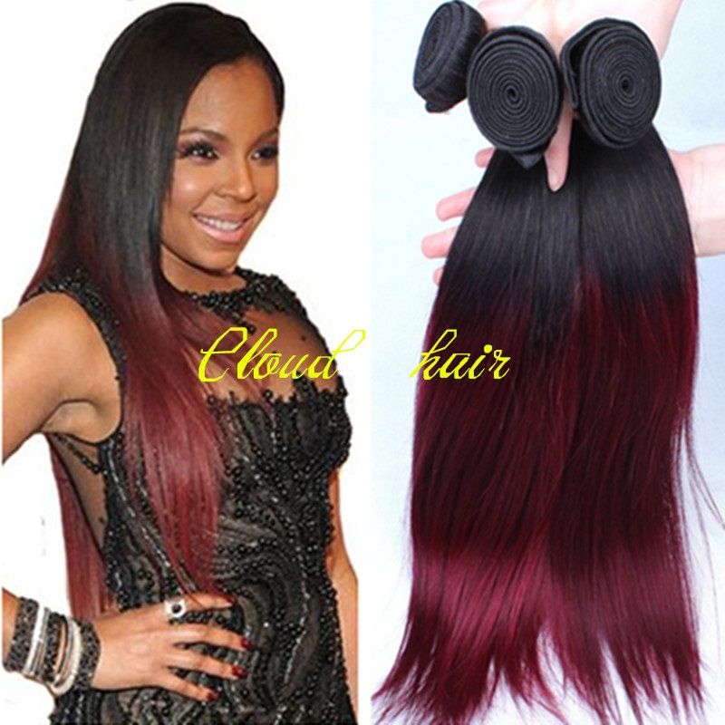 Cheap Ombre Malaysian Virgin Hair Silky Straight T1b 99j Human