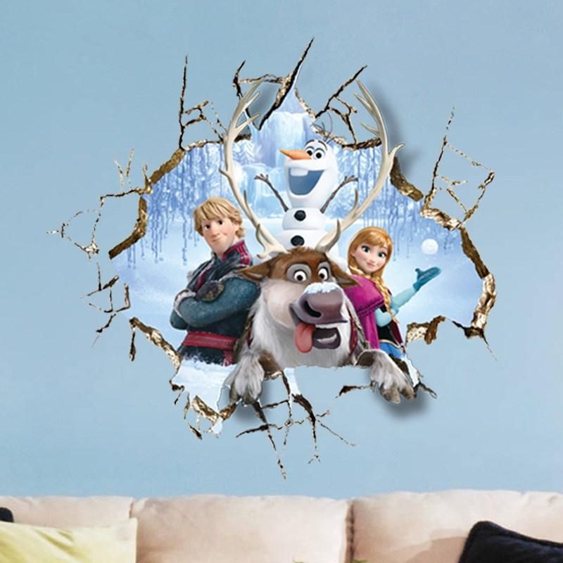 2015 Frozen Wall Stickers Frozen Movie Cartoon Wall Stickers Kids Room