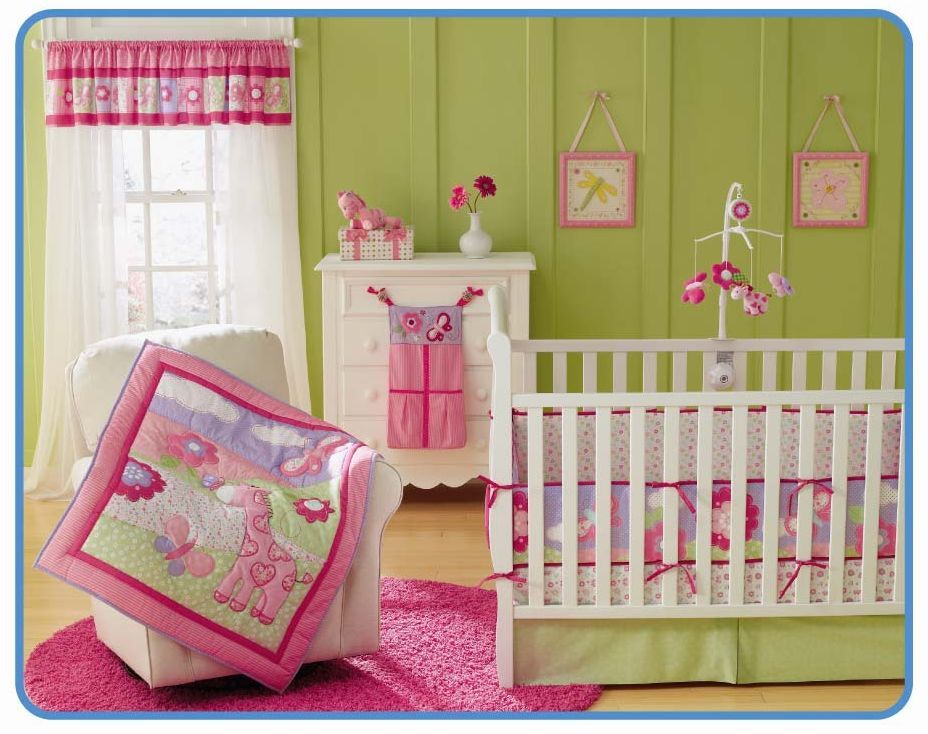 pink baby cot bedding