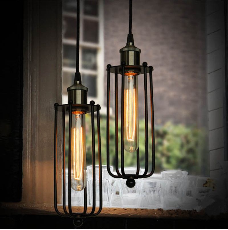 Hot Vintage Edison Industrial Ceiling Pendant Lamp Hanging Lighting Loft American Country Restaurant Bedroom Lamp European Retro Iron Lamps Instant
