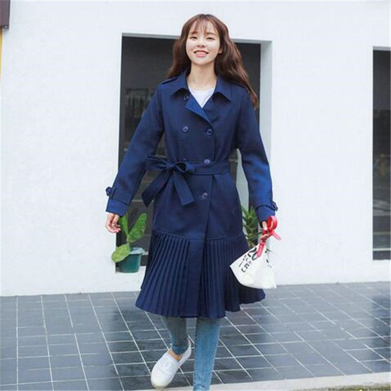 navy skirt coat