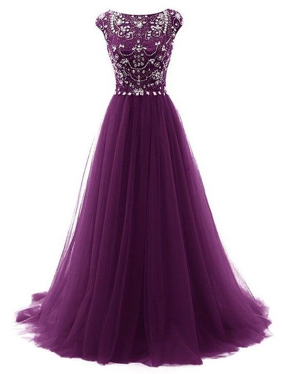 purple long gown