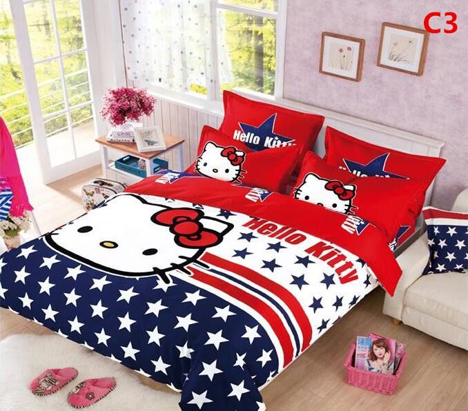 Cute 3d Bedding Set Hello Kitty Bedding Hot New Cotton Children