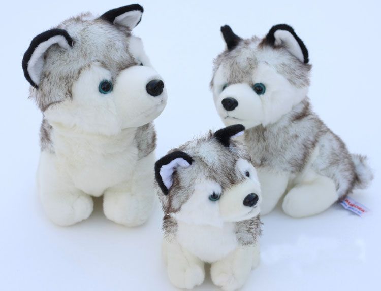 small husky stuffed animal