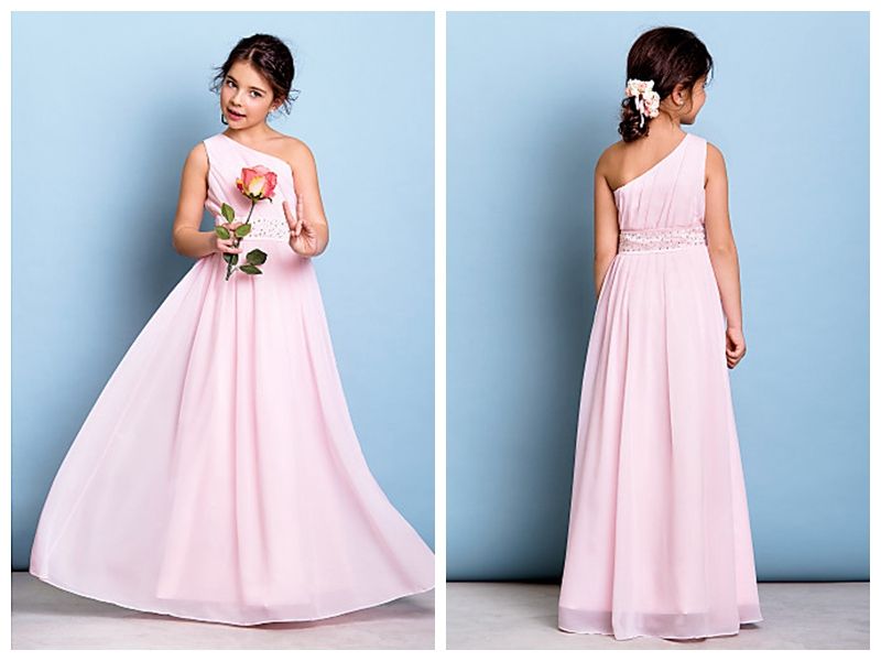 one shoulder dress for girl