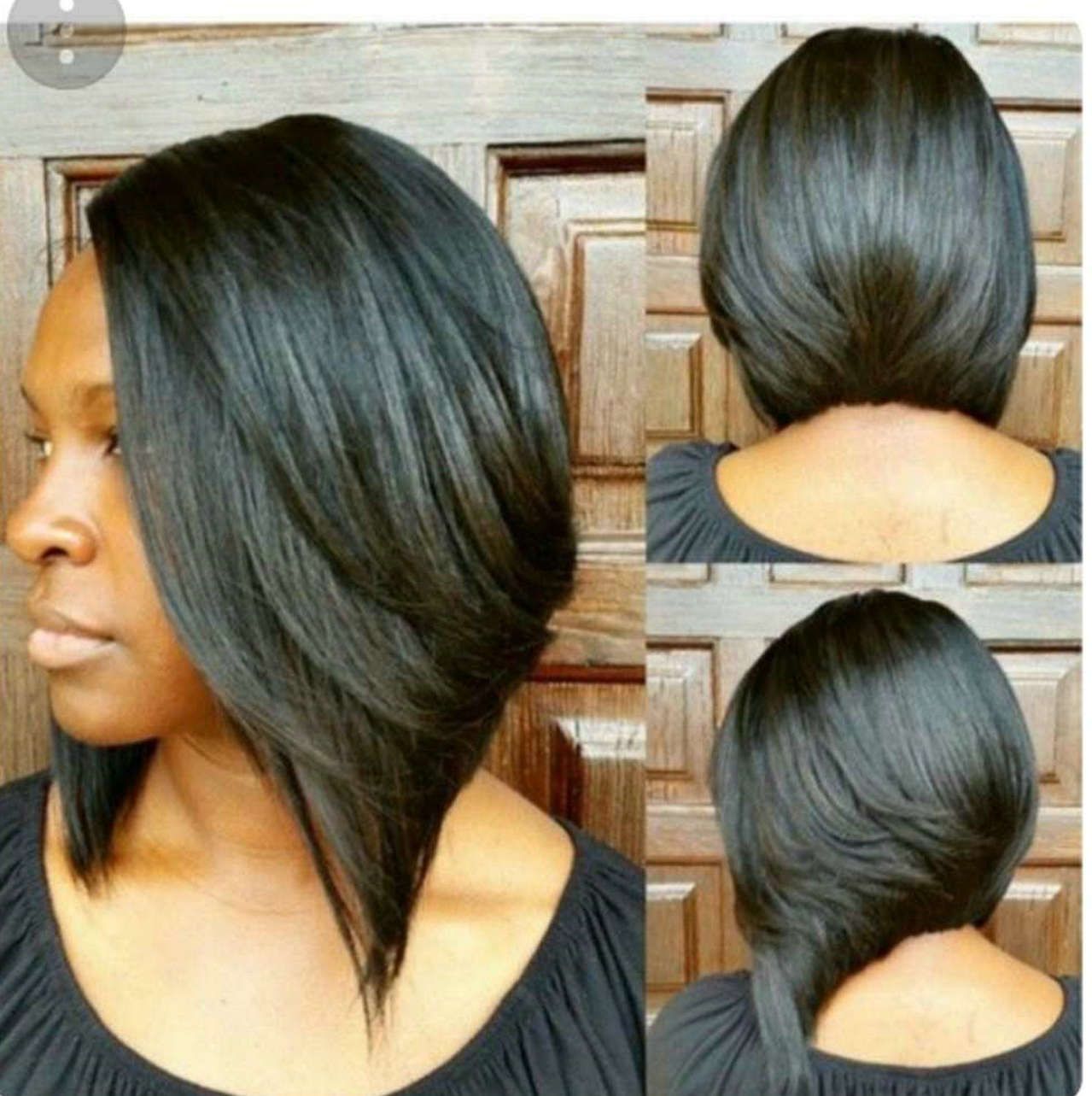 African Short Layered Bob Human Hair Lace Front Wig Gluelsss 180