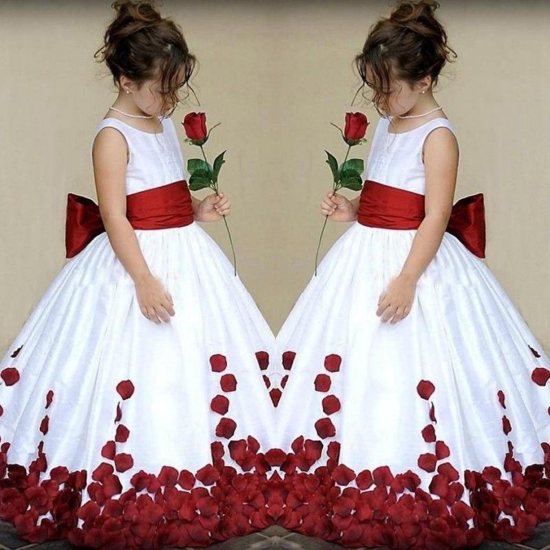 burgundy white wedding dress