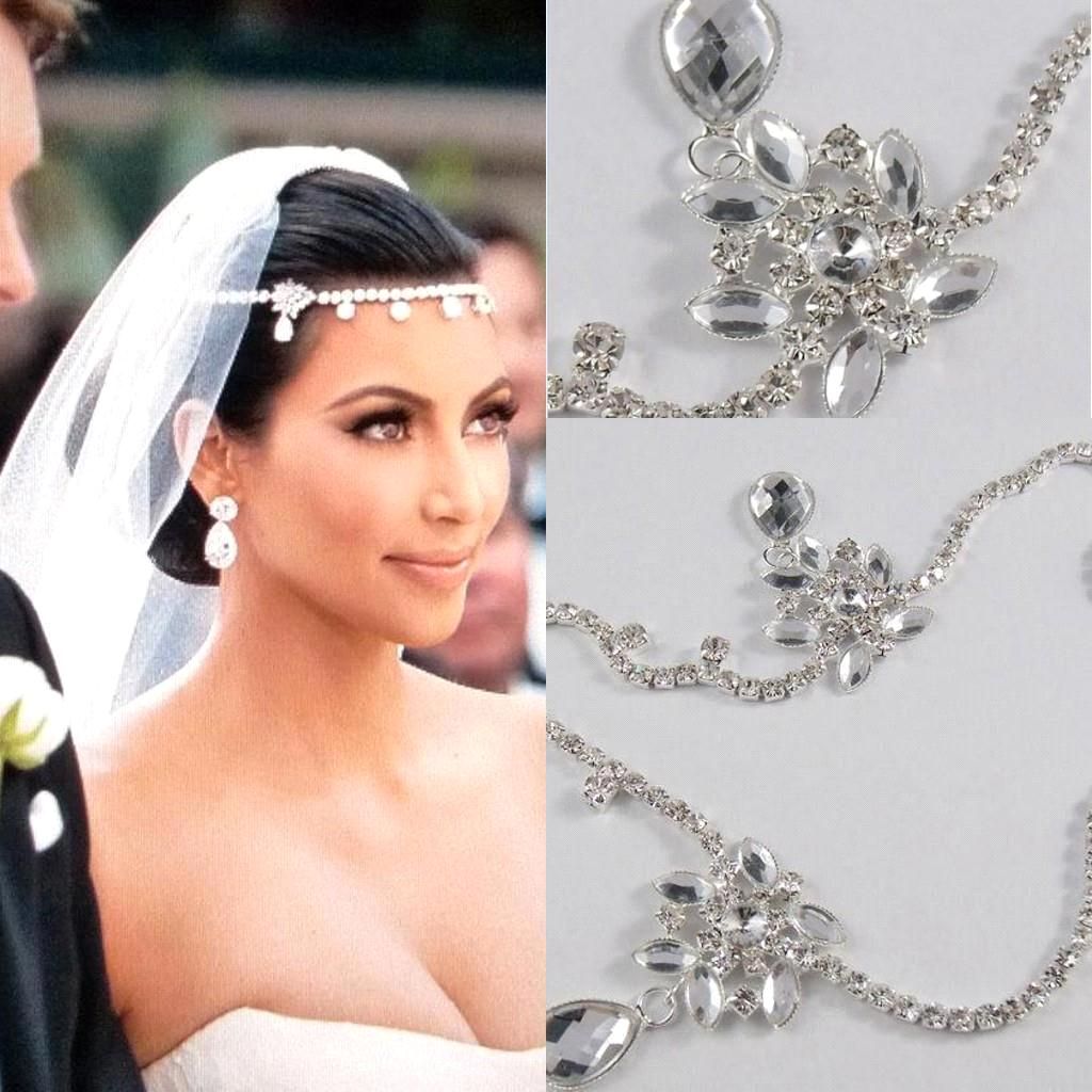 New Kim Kardashian Real Images Water Drop Pendants Crystal Bridal